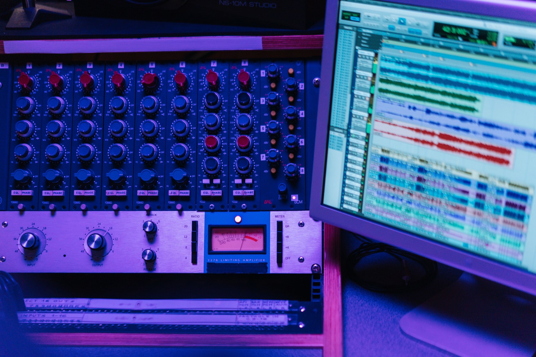 Studio console and outboard equipment